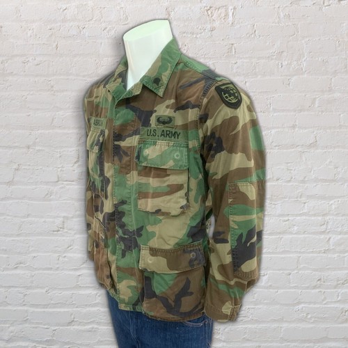 Army Camo Shirt Jacket VTG Reclaimed Army Surplus Camouflage Free Ship Pick Size - Picture 5 of 9