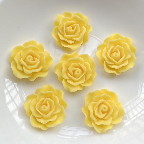 10pcs 23mm Flat Back Resin Cabochon Scrapbook 3D Resin rose Flowers DIY decor - Picture 9 of 22