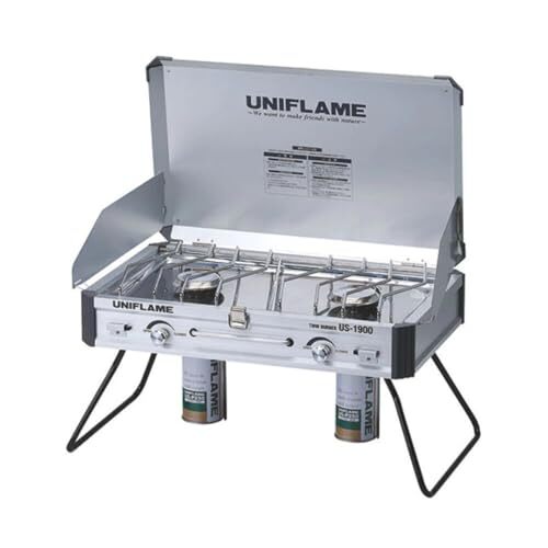 UNI FLAME Twin Burner US-1900 Two Burner Gas Camp Stove Camping