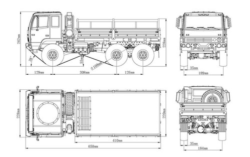 CROSSRC 1/12 FC6 6x6 Military Truck Kit - Unassembled Kit - 第 12/12 張圖片