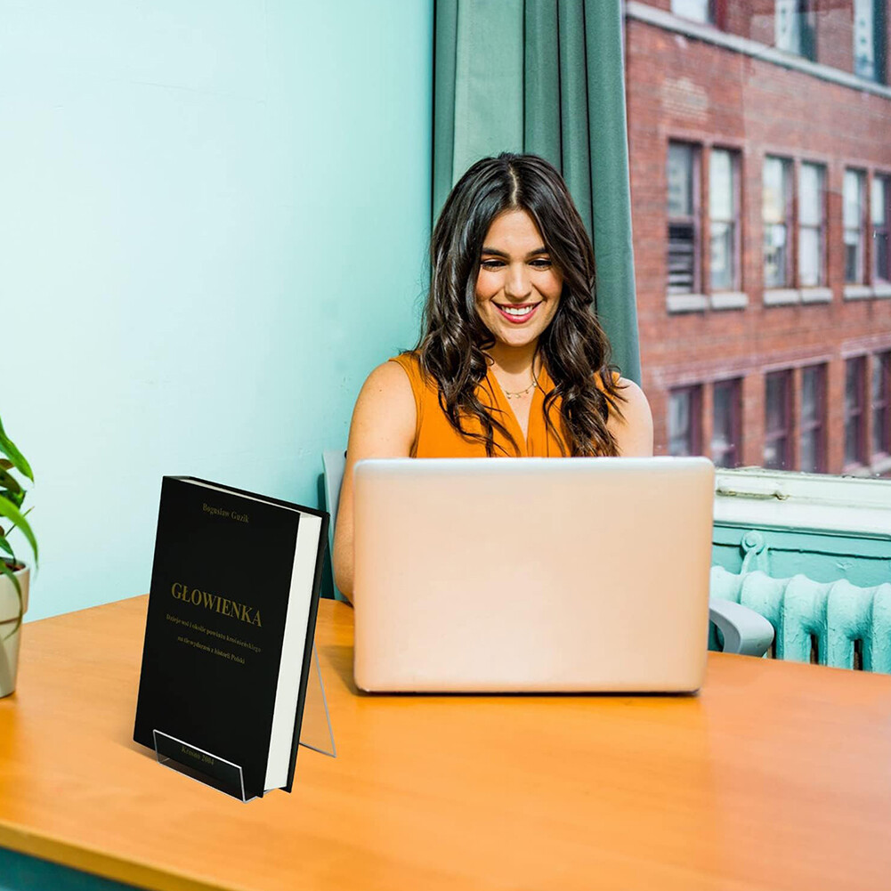 4Pcs Acrylic Display Stand Book, Plate, Phone, Tablet Retail Cookbook Holder US