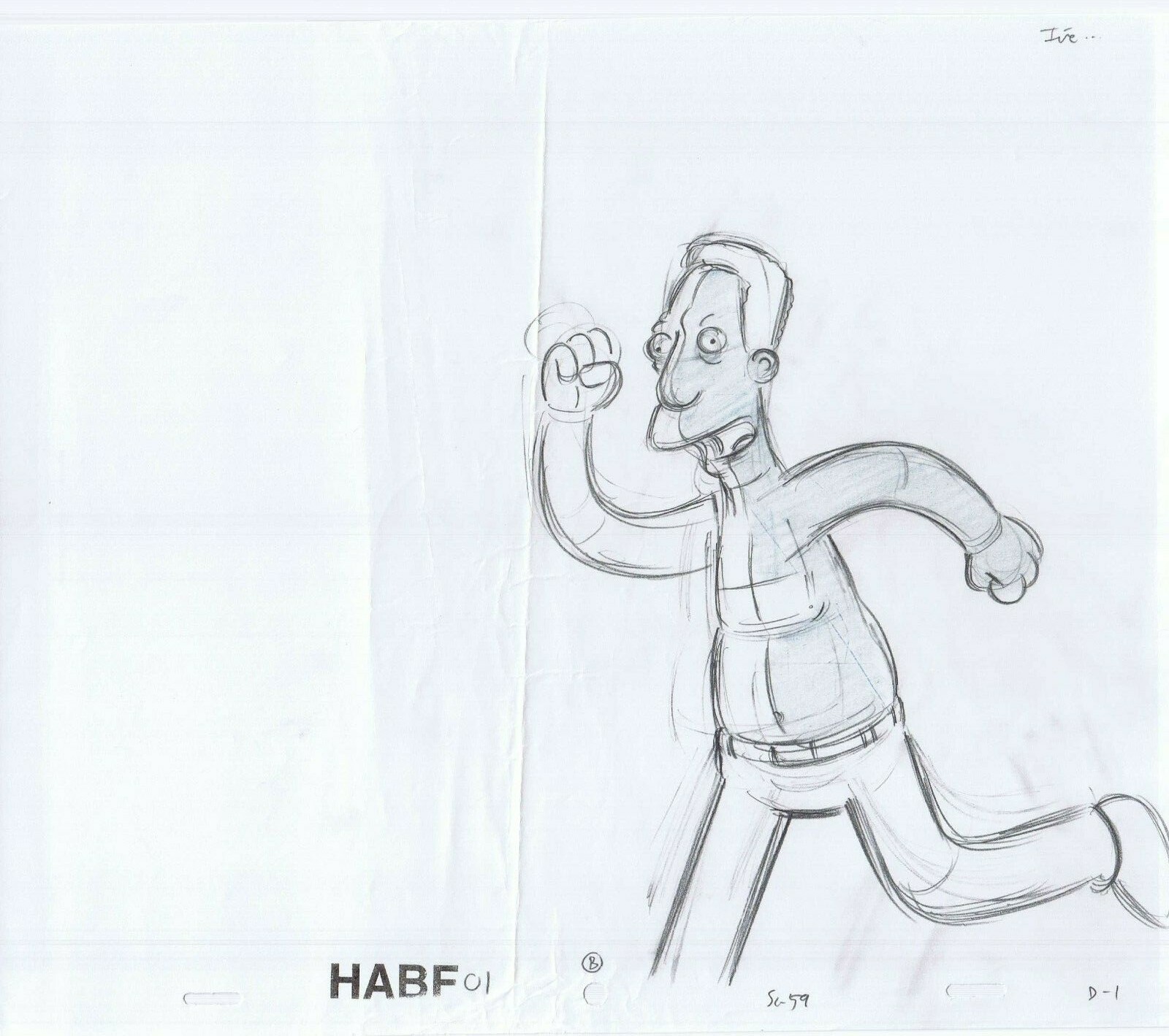 Carlson Animation Simpsons Carl Carlson 2005 Original Art w/COA Animation Prod Pencils B ...
