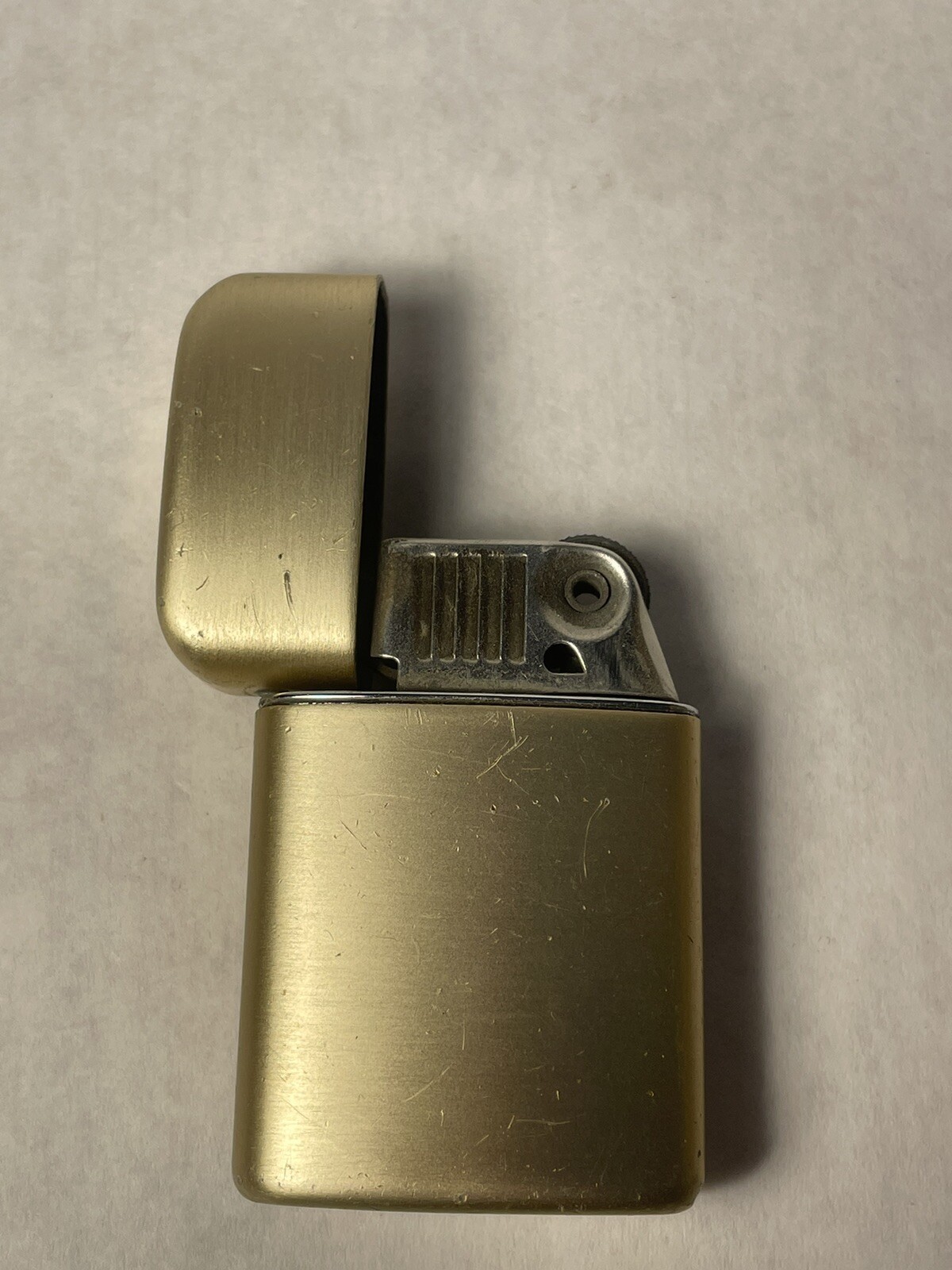 Vintage Ronson Gold Tone Typhoon Lighter British Empire Made RARE