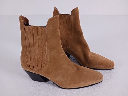 Nwt ZARA Western Bootie Suede Brown US 9 EU 39 New Chelsea Elderman Boots - 第 7/13 張圖片