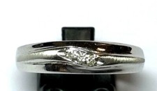 14K WHITE GOLD MEN'S DIAMOND WEDDING BAND RING SIZE 11 5.5MM 5G