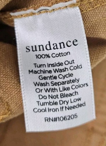 Sundance Voyager Trouser 100% Cotton Capri Pants in Cashew Brown Size 4 NWT - Picture 9 of 9