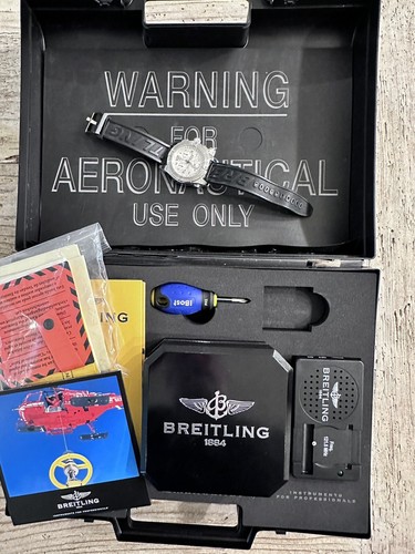 Breitling Emergency Mission A73322 45mm Chronograph Silver Dial Box And Papers - Picture 13 of 21