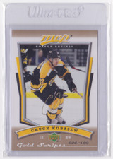 2007-08 UD MVP GOLD SCRIPTS BASE PARALLEL 26/100 CHUCK KOBASEW #45 BOSTON BRUINS