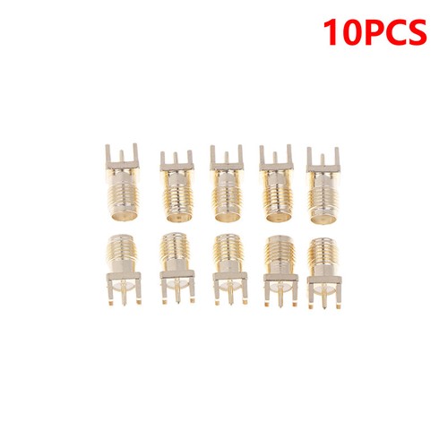 10 Pcs SMA Female Jack Adapter SMA Female Base Socket Jack With Solder PCB Board - Photo 7/10