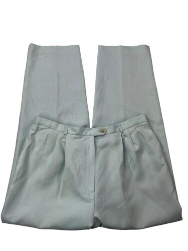 Talbots Dress Pants Women's Size 20 Wide Leg Aqua Linen Blend Lined NWOT - Picture 3 of 24