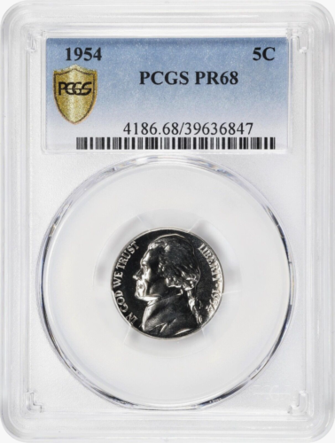 1954 Jefferson Nickel PCGS PR68