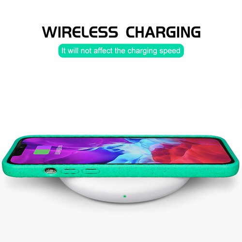 Coque Écologique pour iPhone 15 14 13 12 Pro 11 X XS XR Jaune Turquoise Vert - Photo 2 sur 9
