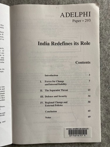 Adelphi Papers: Number 293 India Redefines its Role - Picture 2 of 3
