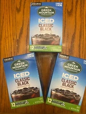 3  Green Mountain Coffee Roasters ICED Classic Black, Single Serve Keurig K-Cup