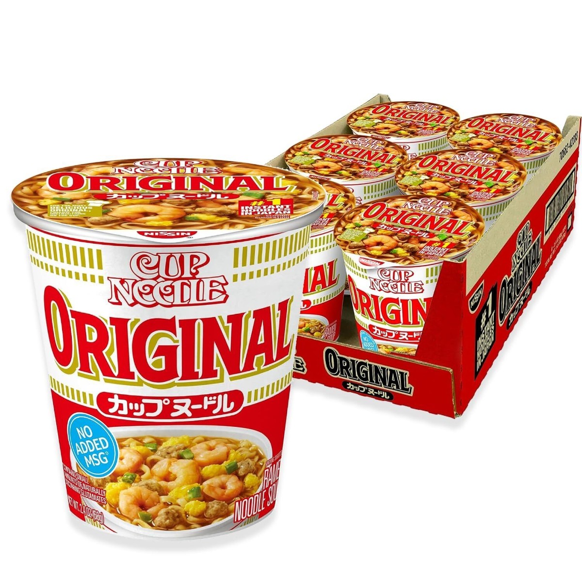 Cup Noodles Original Flavor 2.4 Ounce Pack of 6 Quick Easy Meal
