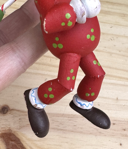 Vintage Wooden Christmas Ornament Circus Clown - Picture 8 of 8