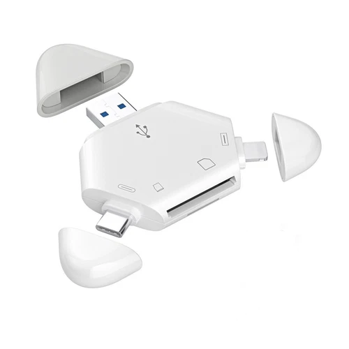 3-in-1 Memory Card Reader Devices USB C and USB A SD/TF for iPhone/iPad Support