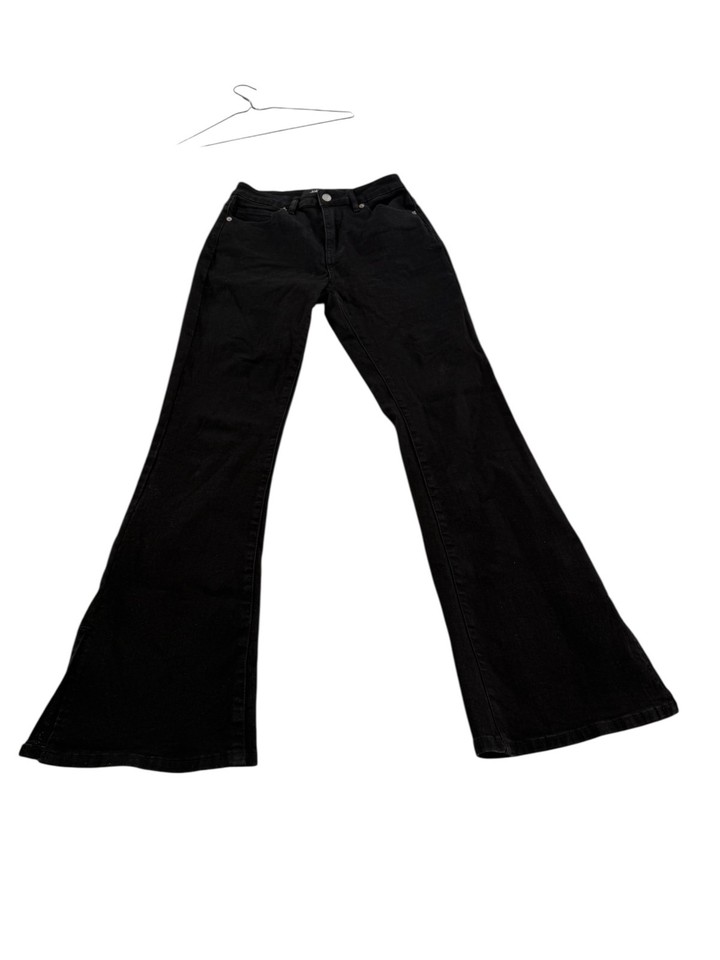 Dotti Womens Size 10 Black Flare Split Jeans Good Condition
