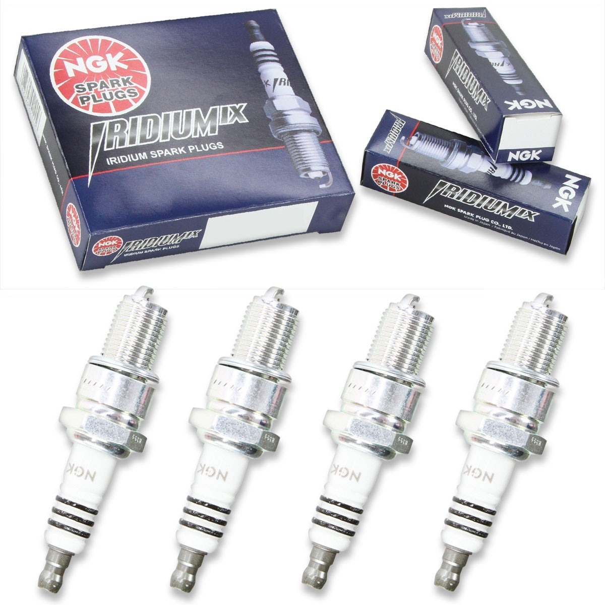 4pcs 94-98 Kawasaki KX250 NGK Iridium IX Spark Plugs 249cc 15ci KX250K Kit cd