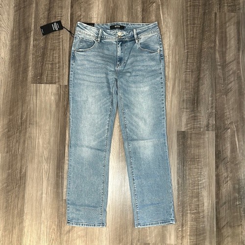 Pantalones de mezclilla Hudson de tiro medio rectos azules helados - 8 - Imagen 1 de 7