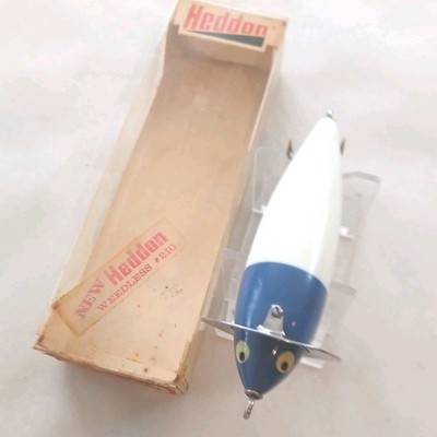 Vintage EX Heddon Surface Weedless 210 BH (Blue Head/White) Lure