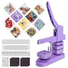 Square Magnet Button Maker Press Machine with 100 Sets Square Badge Making