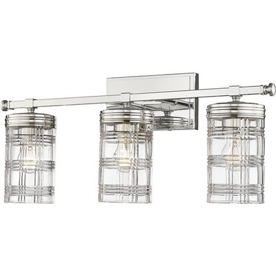 Z-Lite 344-3V-PN Archer 3 Light 25 inch Polished Nickel Vanity Wall Light