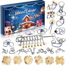 Advent Calendar 2025 - Brain Teaser Puzzles for Teens Adults Older Kids, 24 P...