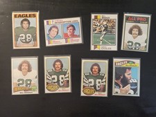 Bill Bradley Philadelphia Eagles Safety 8-football card lot  1972-1977  EX/NM