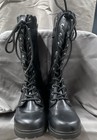 Women’s Black Leather Harley Davidson Boots  Size 9