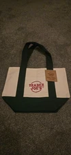 New Trader Joe's Mini Canvas Tote Bag - Dark Green
