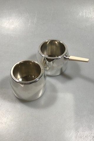 Georg Jensen Magnus Stephensen Sterling Silver Creamer and Sugar Bowl No 1022 - Picture 7 of 8