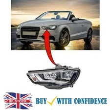 HEADLAMP HEADLIGHT W/ MOTOR ELECTRIC Left Fits Audi A3/S3 CABRIOLET 2014- 2016