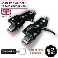 2 x Technics Headshell With Moving Magnet Cartridge & Diamond Stylus OEM + GIFTS