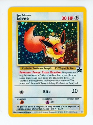 2000 Eevee Pokemon Promo Set #11 English Version Holo Pokemon TCG Card