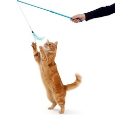 Frisky Flyer, Interactive Cat Toy, Extendable and Retractable Wand with
