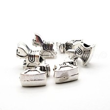Silver Pewter Rocking Horse Spacer Beads 6pcs 15x6.5x15mm Metal Spacers