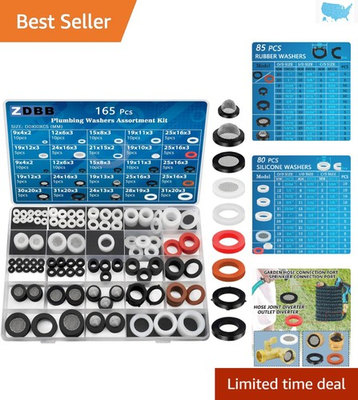 #ad #ad All in One 165 Piece Plumbing Washer Pack Silicone amp; Rubber Gaskets Included $29.99