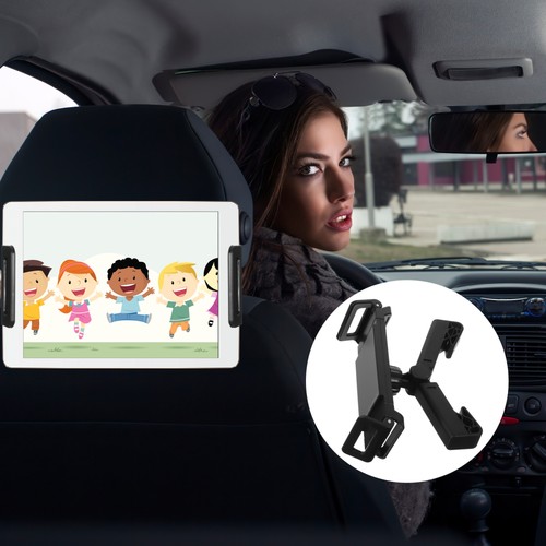 Car Headrest Phone Holder Adjustable Tablet Mount Holder Backseat Tablet Bracket - Afbeelding 4 van 12