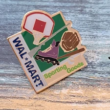 Walmart Associate Employee Pin - Sporting Goods Department Skates Baseball