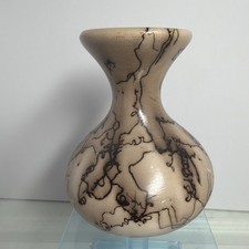 House Hair Vase, Off White 5.5” Bud Vase Signer By Artist