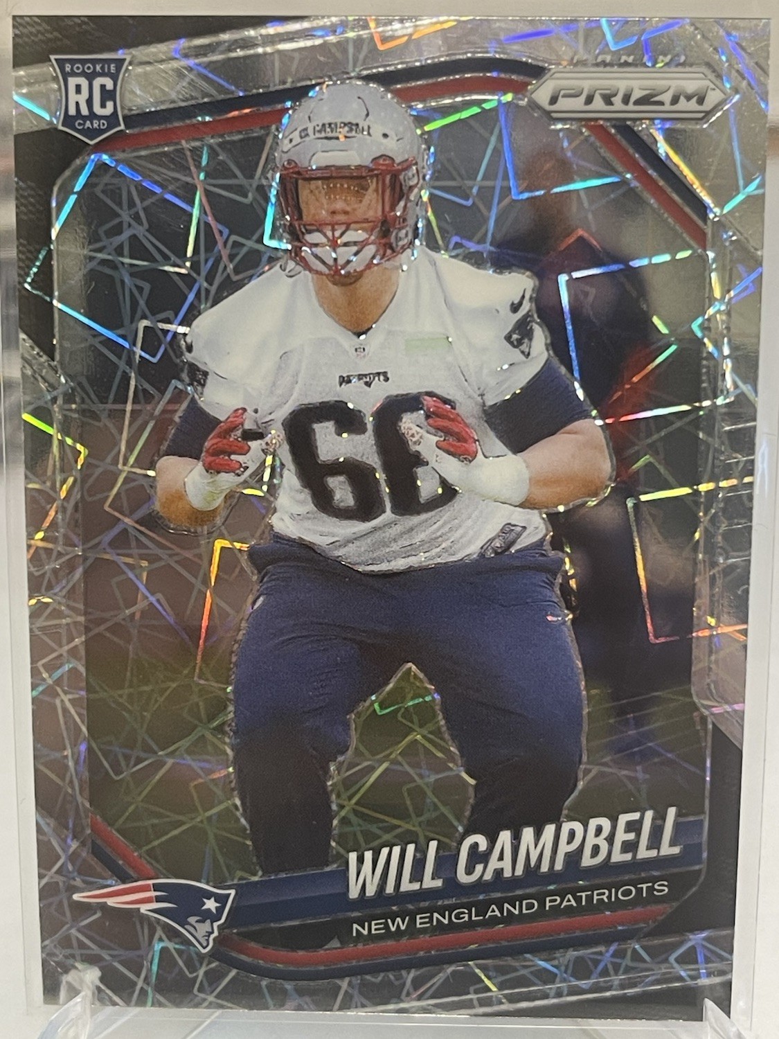 2025 Panini Prizm - Rookies Will Campbell #312 Lazer Prizm RC - Patriots￼