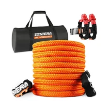 Kinetic Recovery Tow Rope 1IN x 30FT, with 2 UHMWPE Soft Shackles, Heavy-Duty...