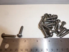 #14 x 1" Rnd Hd Steel Slotted Tapping Sheet Metal Screw VINTAGE USA NEW Qty 20