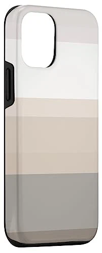 iPhone 12/12 Pro Hülle Chic Taupe Creme und Grau Streifen - Bild 3 von 3