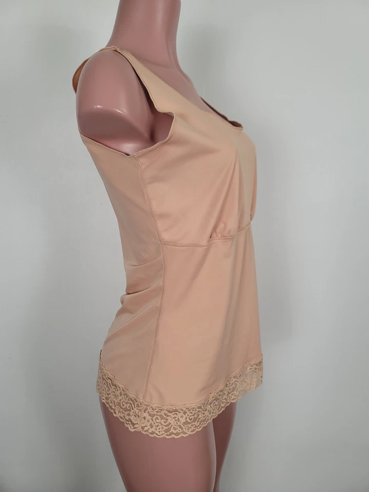 SPANX Scoop Neck Cami Lace Bottom Beige Shape Wear Size XL Shaping Slimming - Image 2 of 4