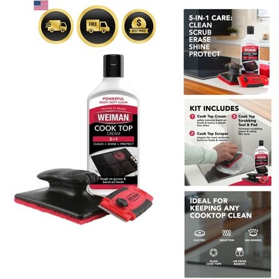Glass & Ceramic Cooktop, Stove Top & Oven Cleaner Kit   Kitchen Cleaner Cream...