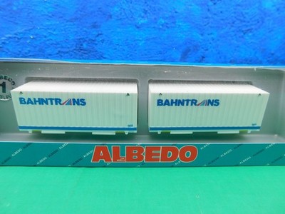 C07 Albedo 1:87 H0 500126 LKW-Ladung 2x Container Bahntrans OVP TOP