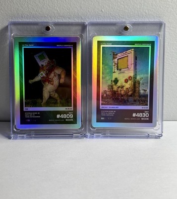 Beeple EVERYDAYS Ultra Rare [Game Boy] NODE Card Lot (2) #4809 #4830