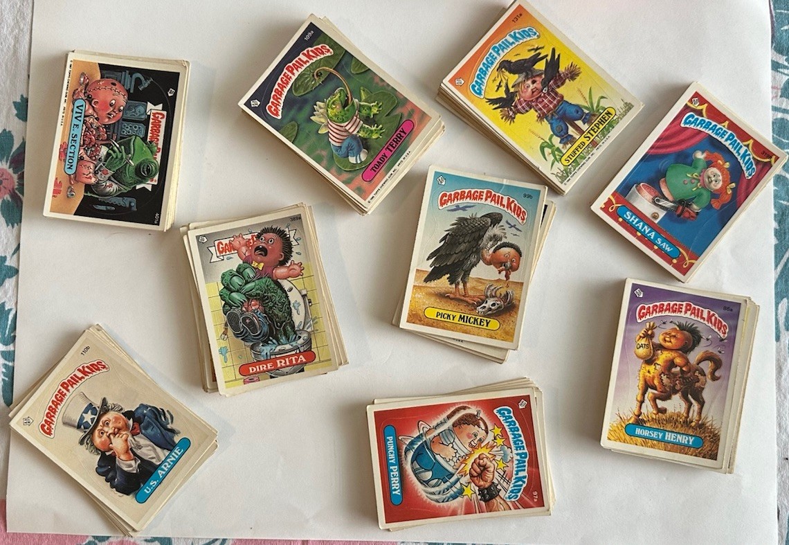 Vintage 80s Topps Garbage Pail Kids Trading Cards / Stickers - Lot Of 162  10oz
